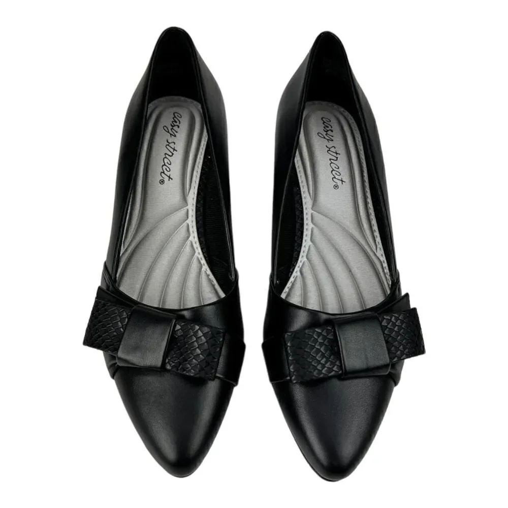 New Easy Street Women Black Shoes Pointed toe Slip-on Heels Pumps US 6.5
